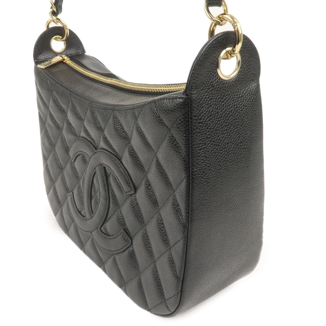 Top Quality Chanel Matelasse Caviar Skin Chain Shoulder Bag Black A20993