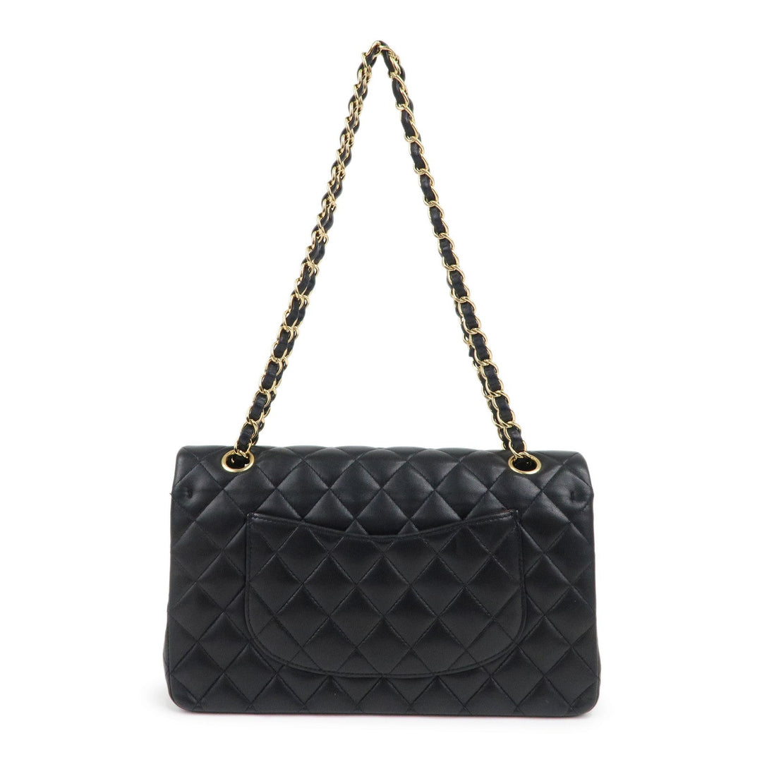 Top Quality Chanel Lamb Skin Matelasse 25 Double Flap Bag Black A01112