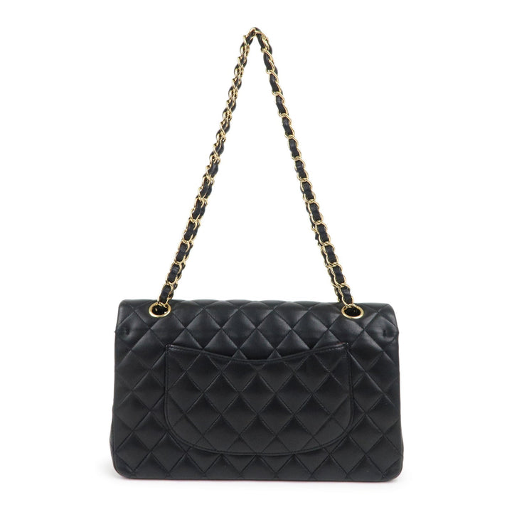 Top Quality Chanel Lamb Skin Matelasse 25 Double Flap Bag Black A01112