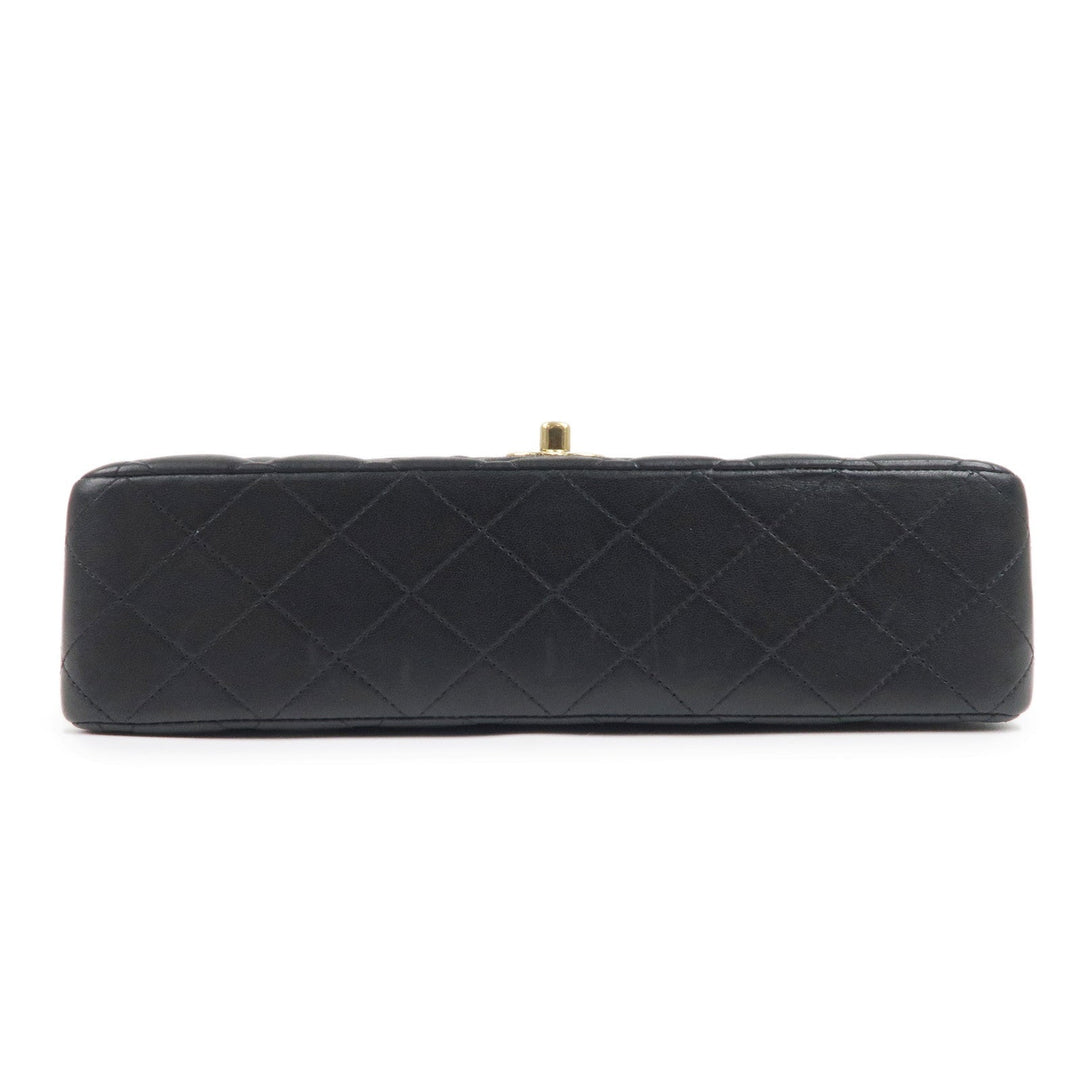 Top Quality Chanel Lamb Skin Matelasse 25 Double Flap Bag Black A01112