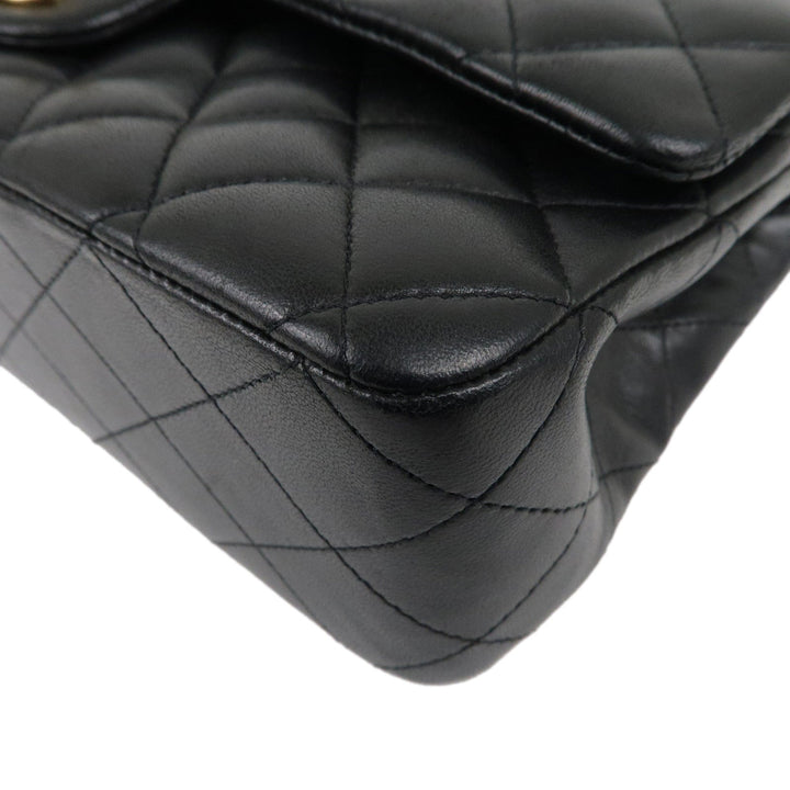 Top Quality Chanel Lamb Skin Matelasse 25 Double Flap Bag Black A01112
