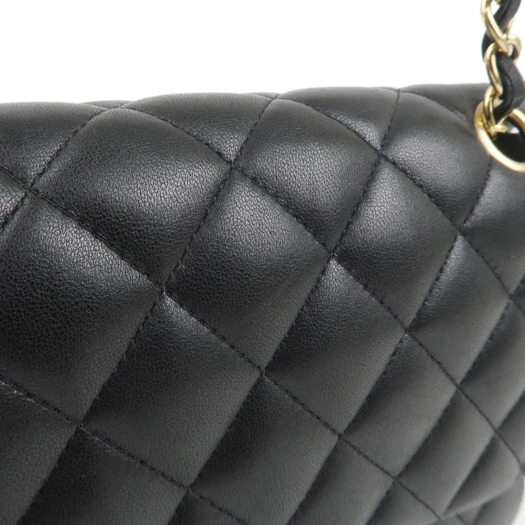 Top Quality Chanel Lamb Skin Matelasse 25 Double Flap Bag Black A01112