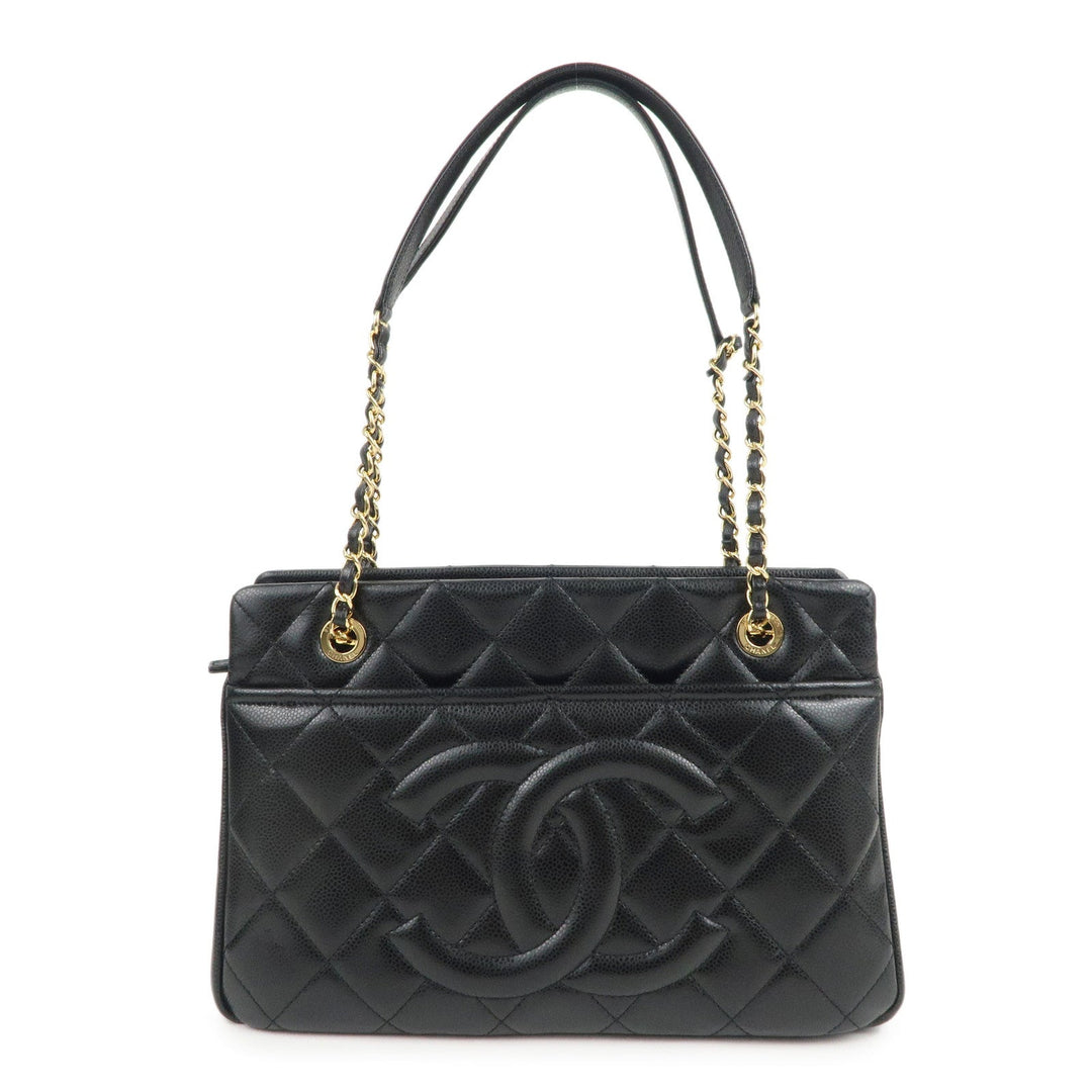 Top Quality Chanel Matelasse Caviar Skin Chain Tote Bag Black A67294