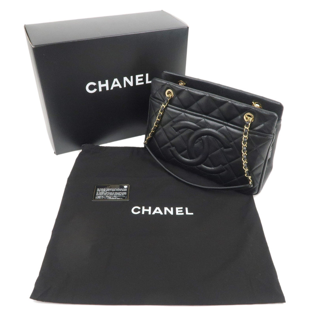 Top Quality Chanel Matelasse Caviar Skin Chain Tote Bag Black A67294