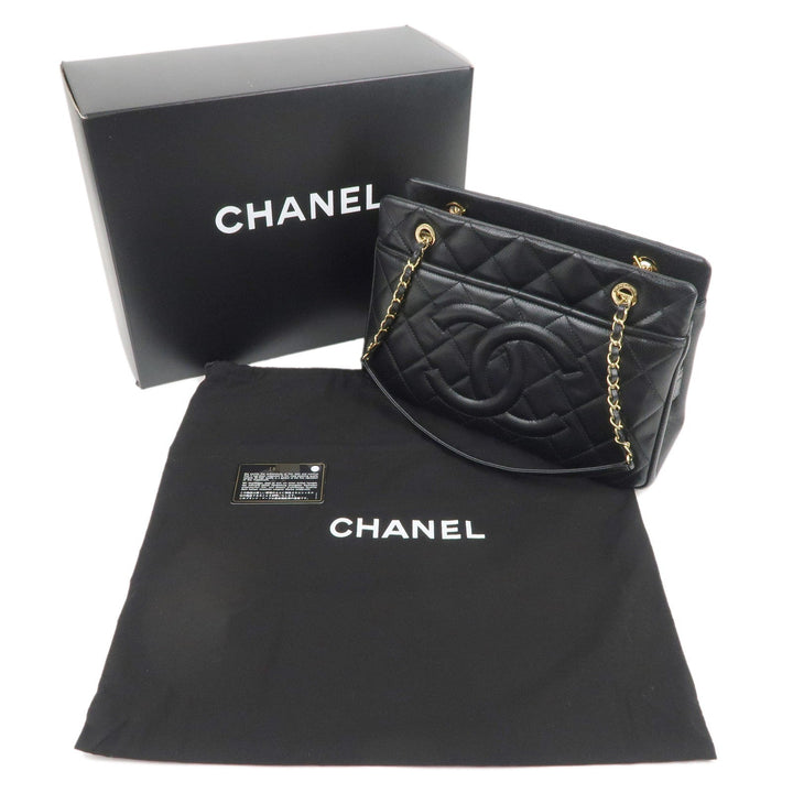 Top Quality Chanel Matelasse Caviar Skin Chain Tote Bag Black A67294