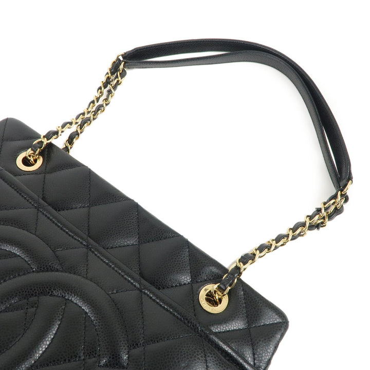 Top Quality Chanel Matelasse Caviar Skin Chain Tote Bag Black A67294