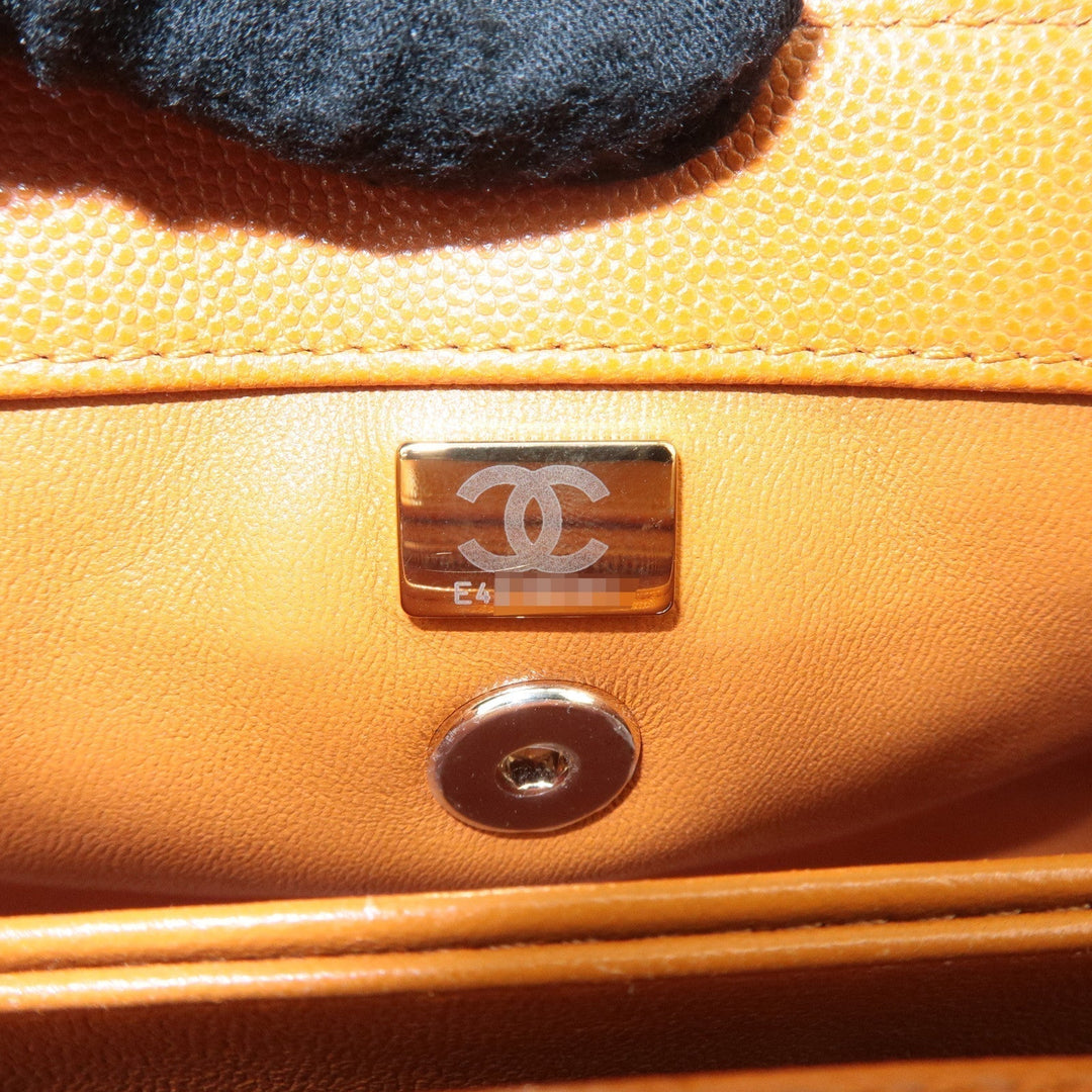 Top Quality Chanel Matelasse Caviar Skin COCO Handle 24 XS Bag Brown A92990