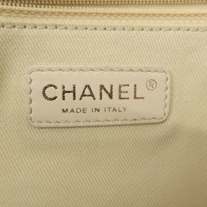 Top Quality Chanel Deauville MM Denim Leather Chain Tote Bag Navy A67001