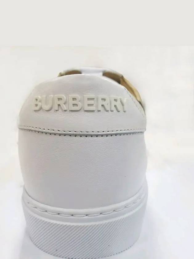 Burberry WoMen's House Check Leather Low Top Sneakers White