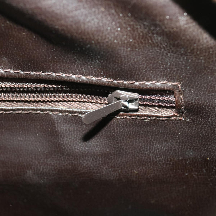 Celine Macadam Canvas Shoulder Bag PVC Leather Beige  37414