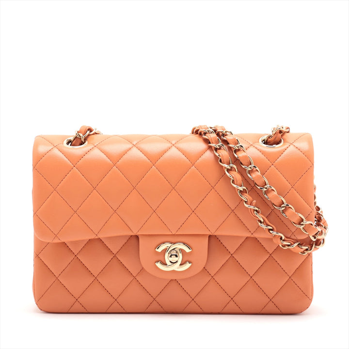 Top Quality Chanel Matrasse 23 Small  Double Flap Double Chain Bag Orange G  A01113