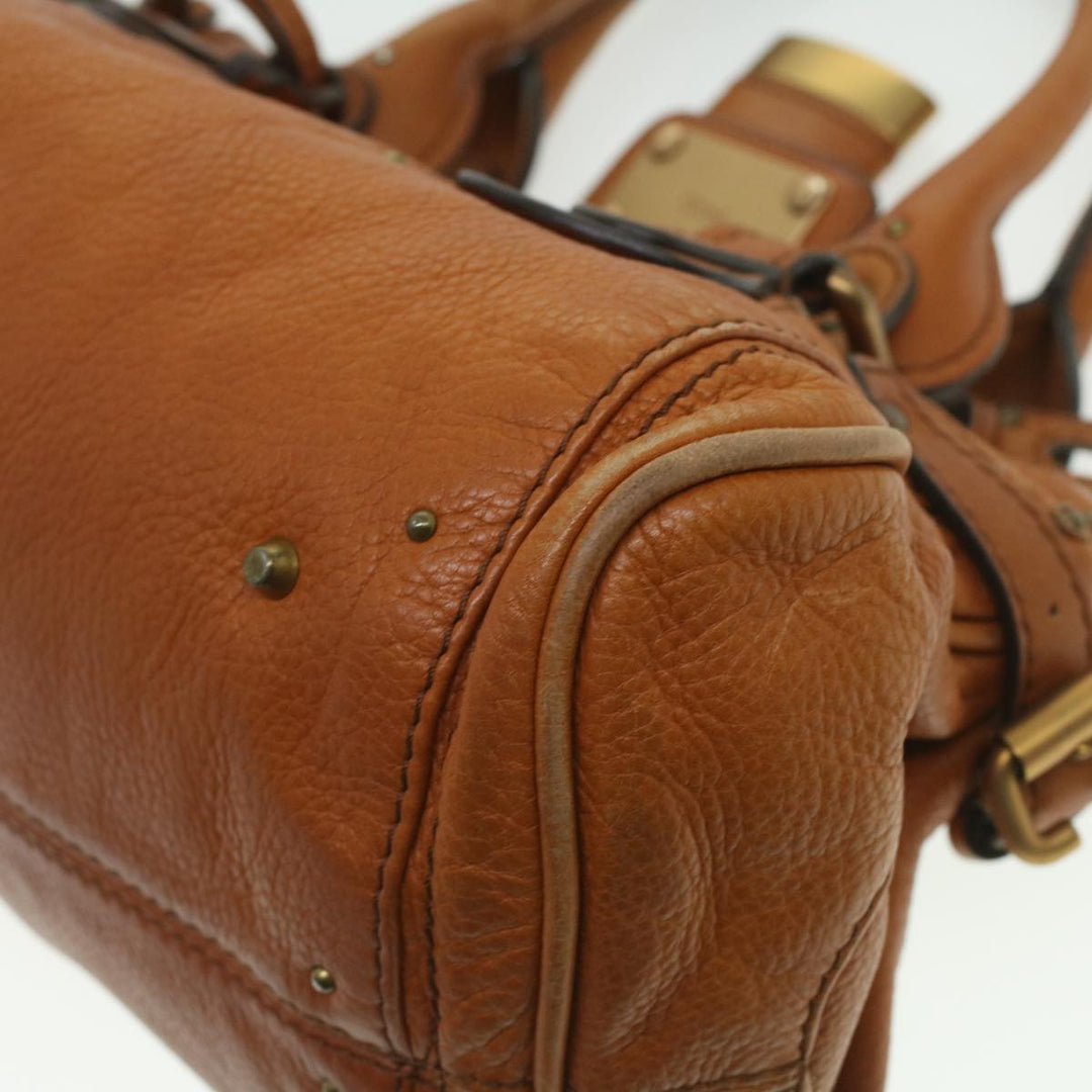 Chloe Paddington Hand Bag Leather Brown 37540