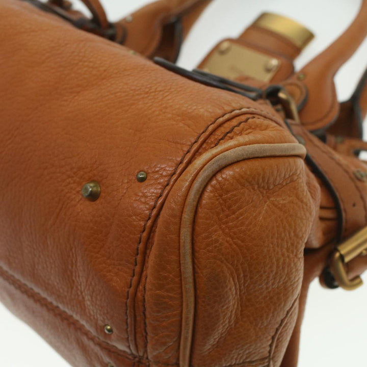 Chloe Paddington Hand Bag Leather Brown 37540