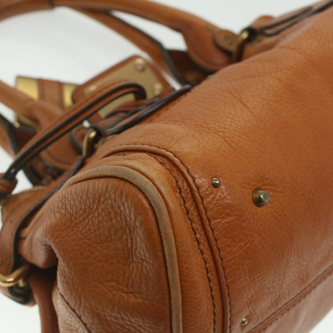 Chloe Paddington Hand Bag Leather Brown 37540
