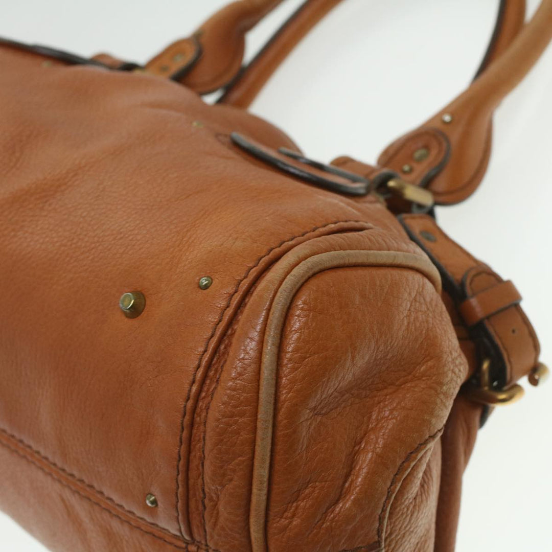 Chloe Paddington Hand Bag Leather Brown 37540
