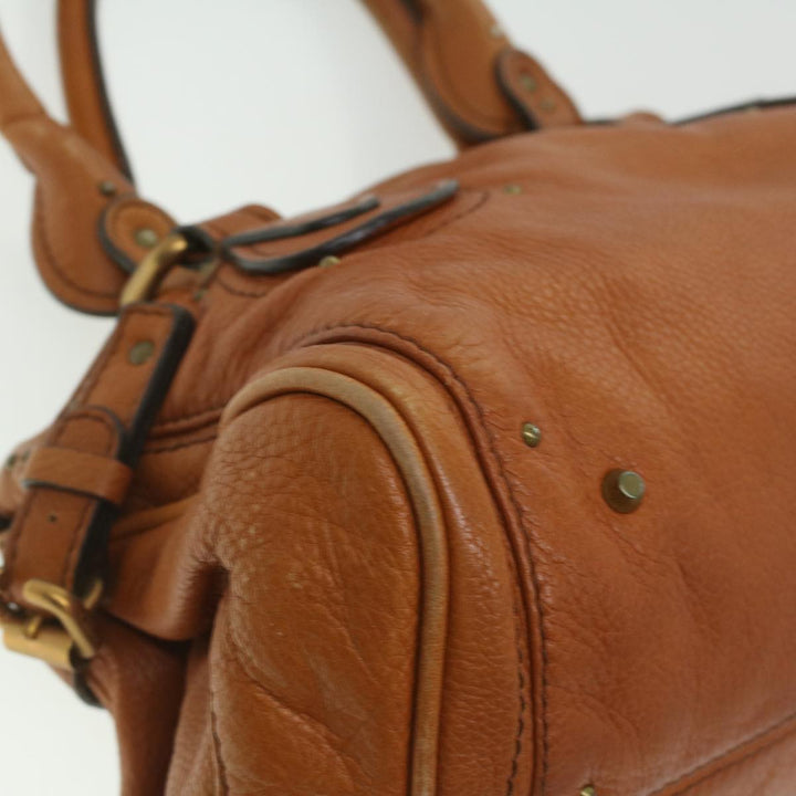 Chloe Paddington Hand Bag Leather Brown 37540