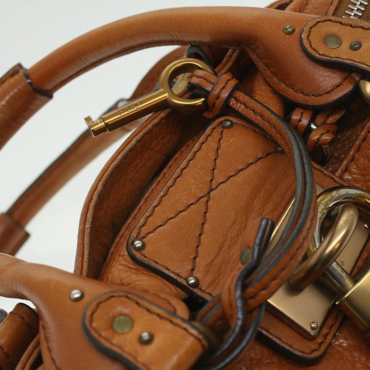Chloe Paddington Hand Bag Leather Brown 37540