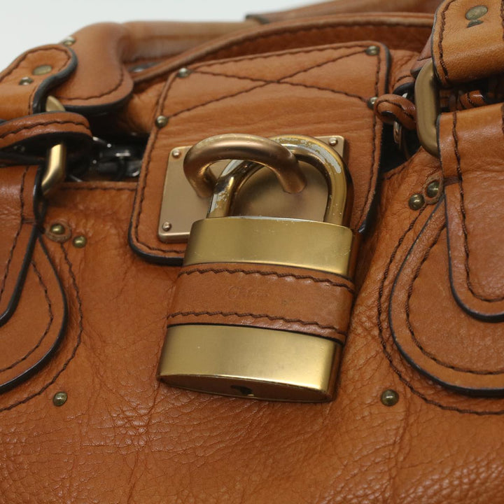 Chloe Paddington Hand Bag Leather Brown 37540
