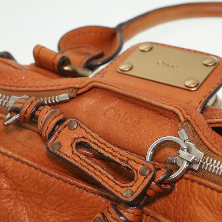 Chloe Paddington Hand Bag Leather Brown 37540