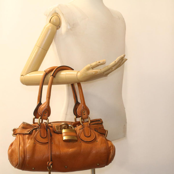 Chloe Paddington Hand Bag Leather Brown 37540