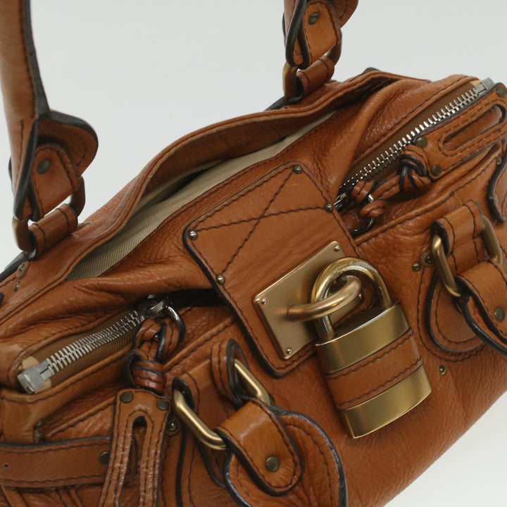 Chloe Paddington Hand Bag Leather Brown 37540