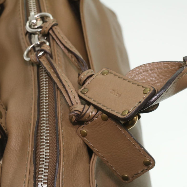 Chloe Hand Bag Leather Gray 37541