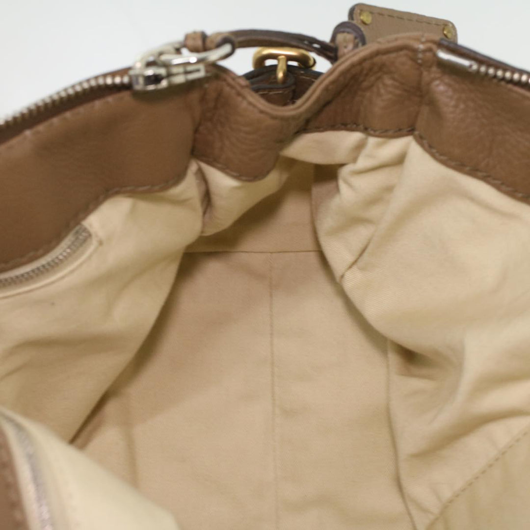 Chloe Hand Bag Leather Gray 37541