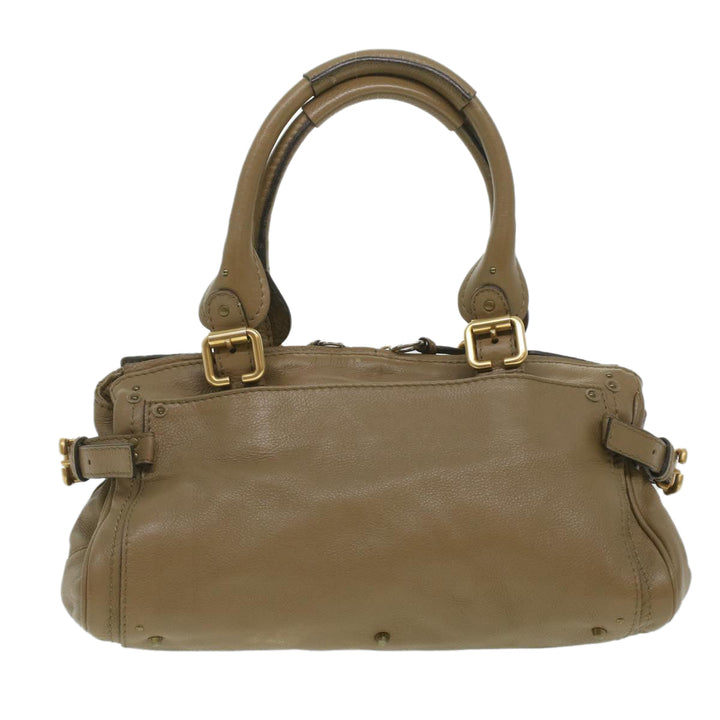 Chloe Hand Bag Leather Gray 37541