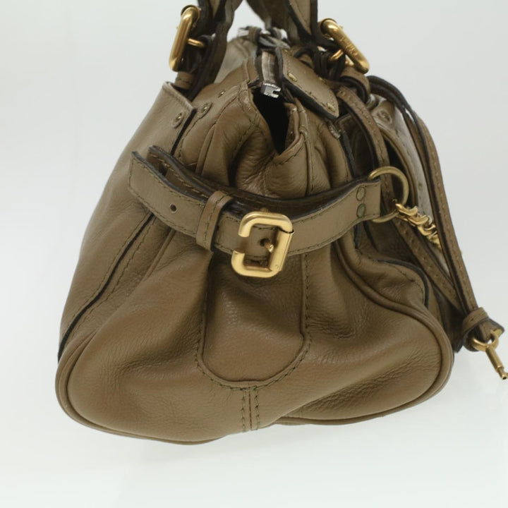 Chloe Hand Bag Leather Gray 37541
