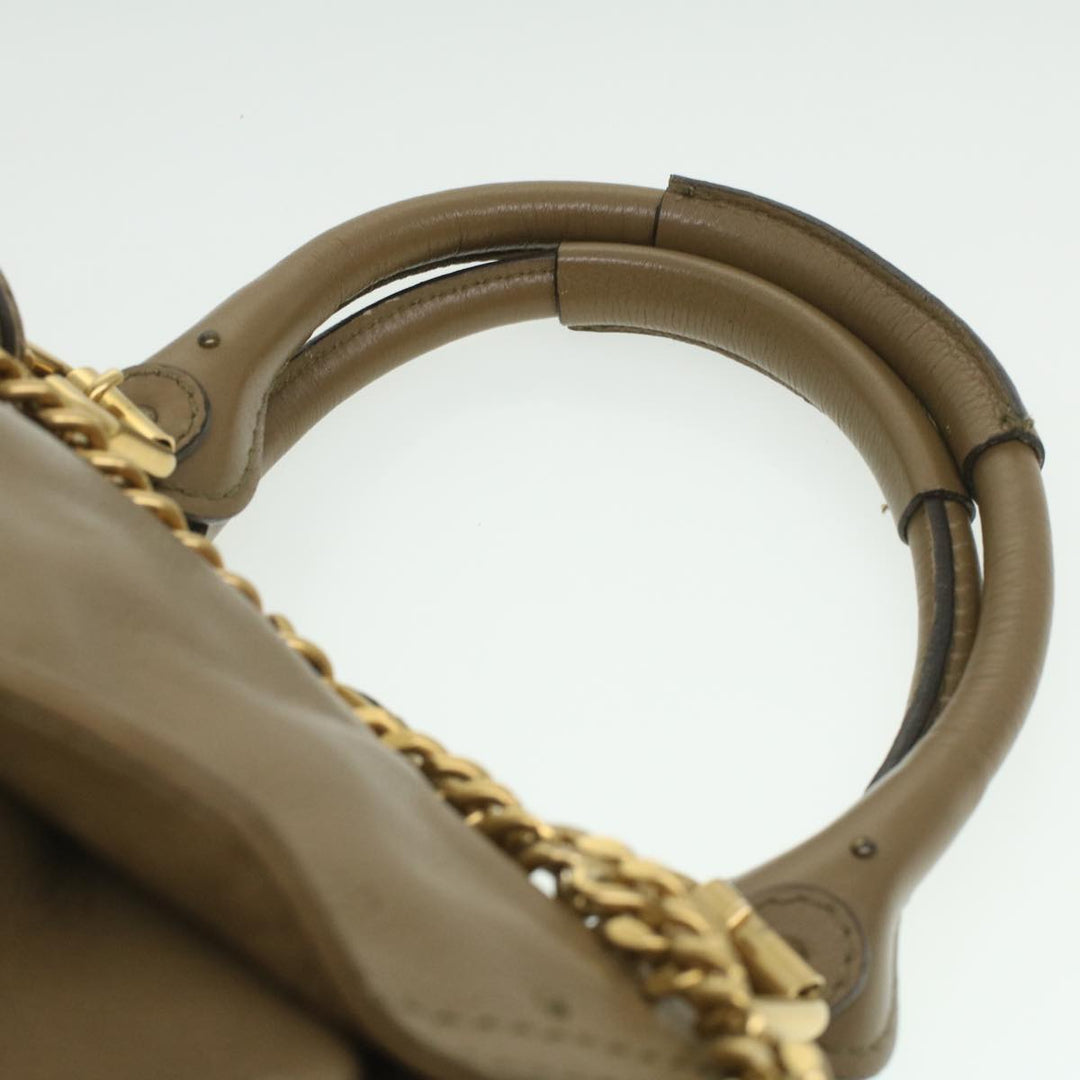 Chloe Hand Bag Leather Gray 37541