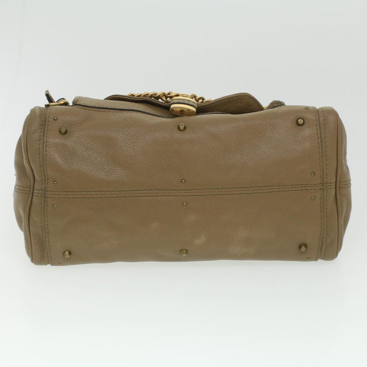 Chloe Hand Bag Leather Gray 37541