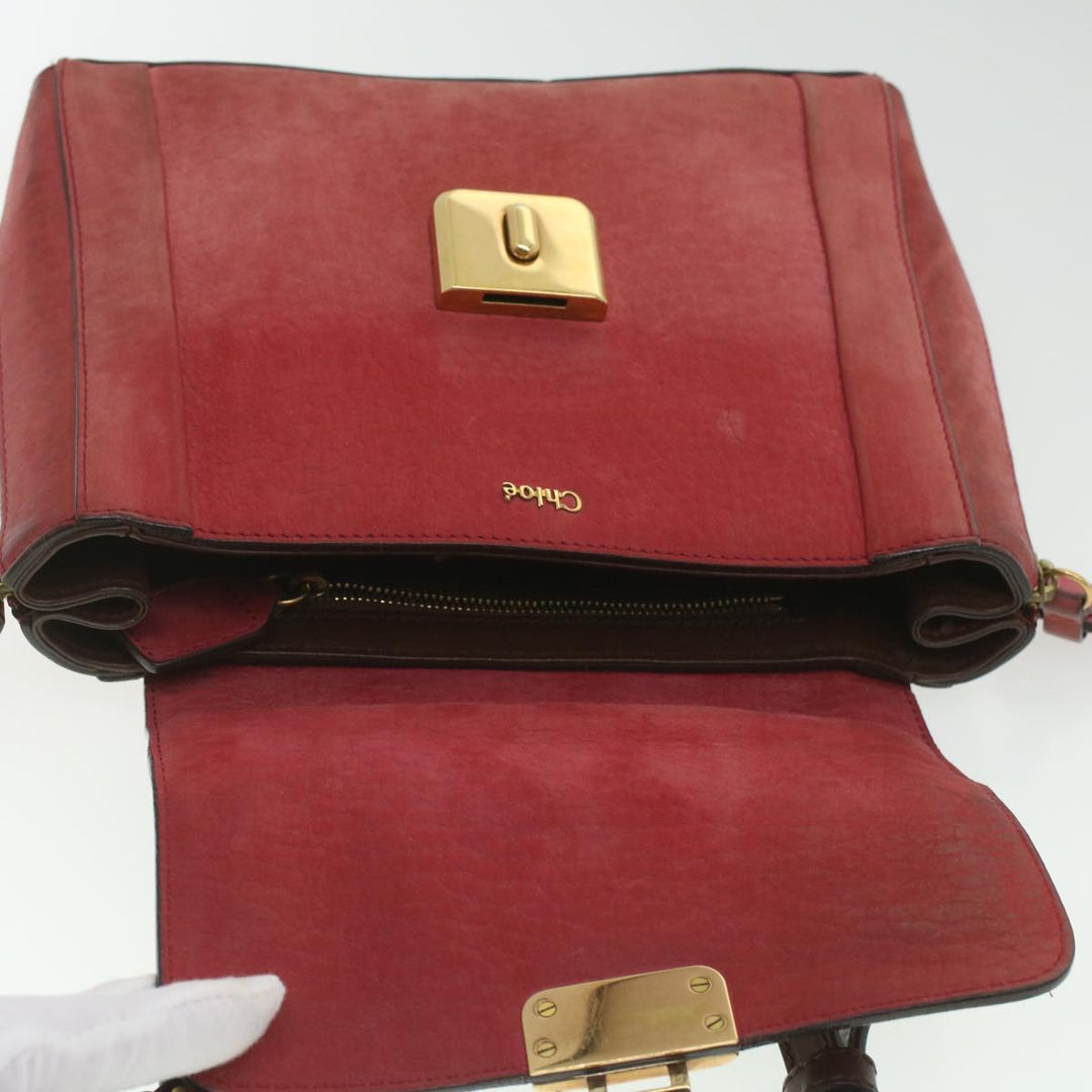 Chloe Hand Bag Leather 2way Pink 37544