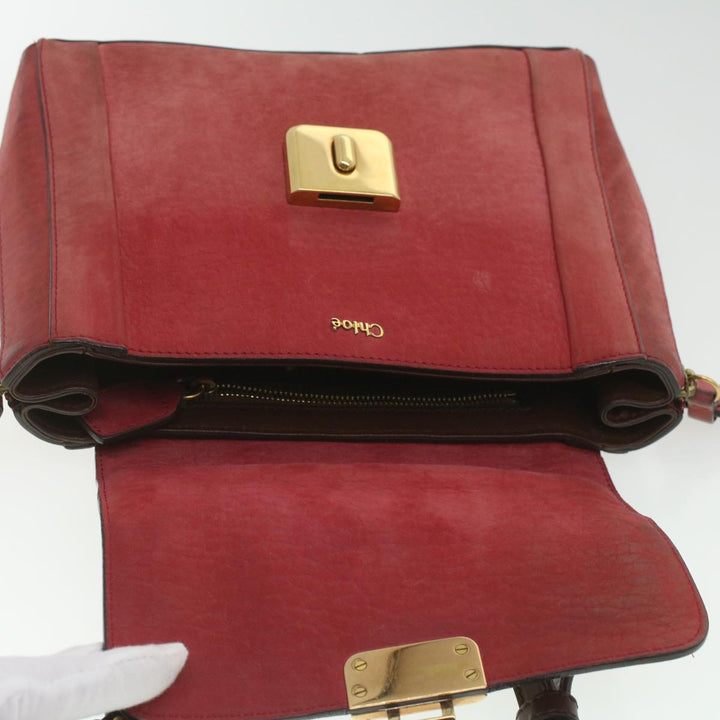 Chloe Hand Bag Leather 2way Pink 37544
