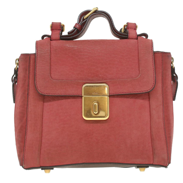 Chloe Hand Bag Leather 2way Pink 37544