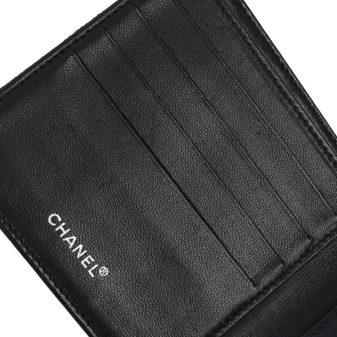 Top Quality Chanel 2001-2003 Black New Travel Line Bifold Wallet Purse