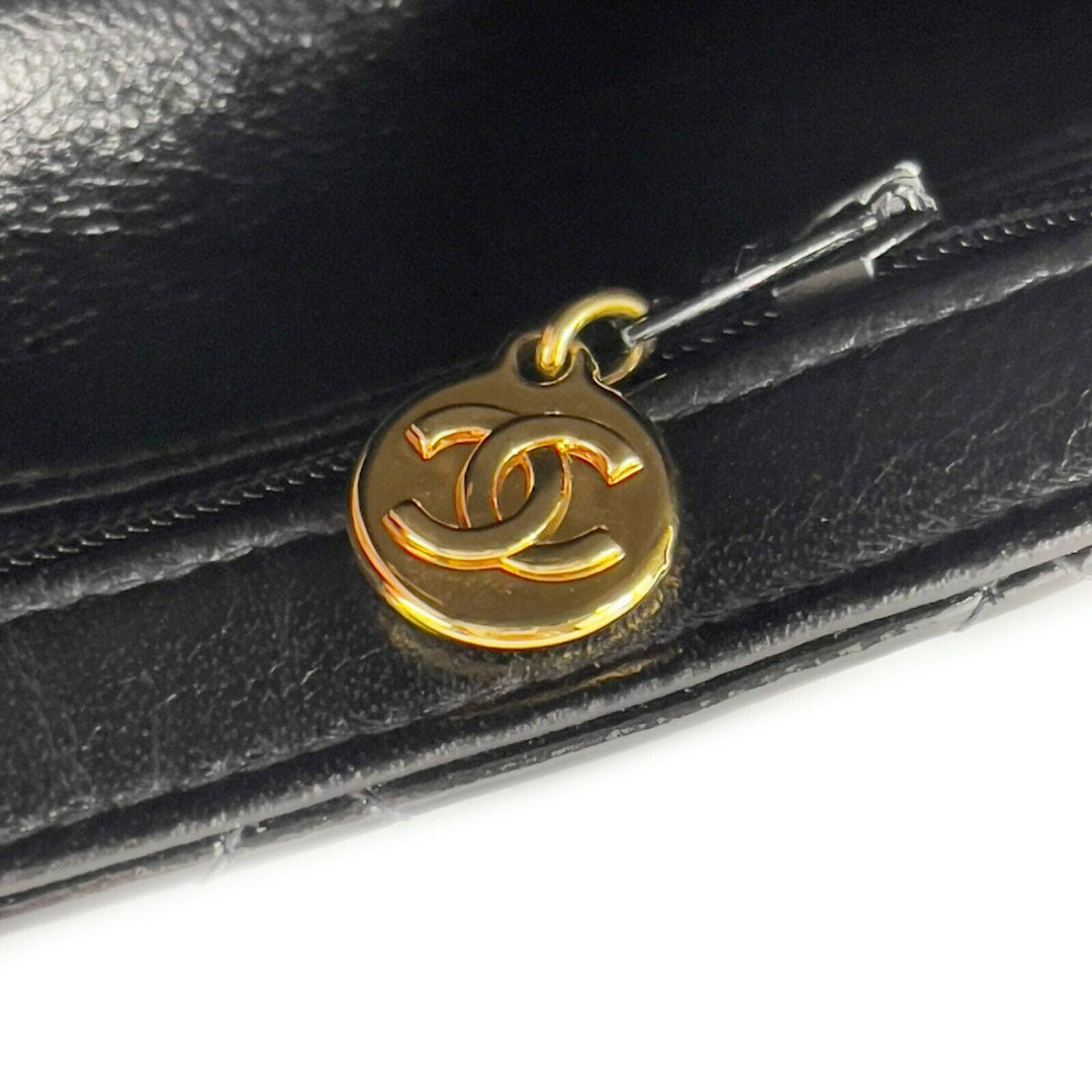 Chanel - VTG 1996 Medium Black Top Handle Kelly Medium New Bag - Patent Leather