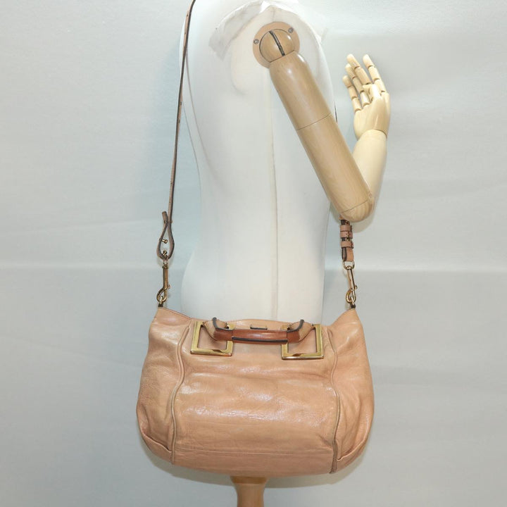 Chloe Hand Bag Leather 2way Pink 03-11-50 37836