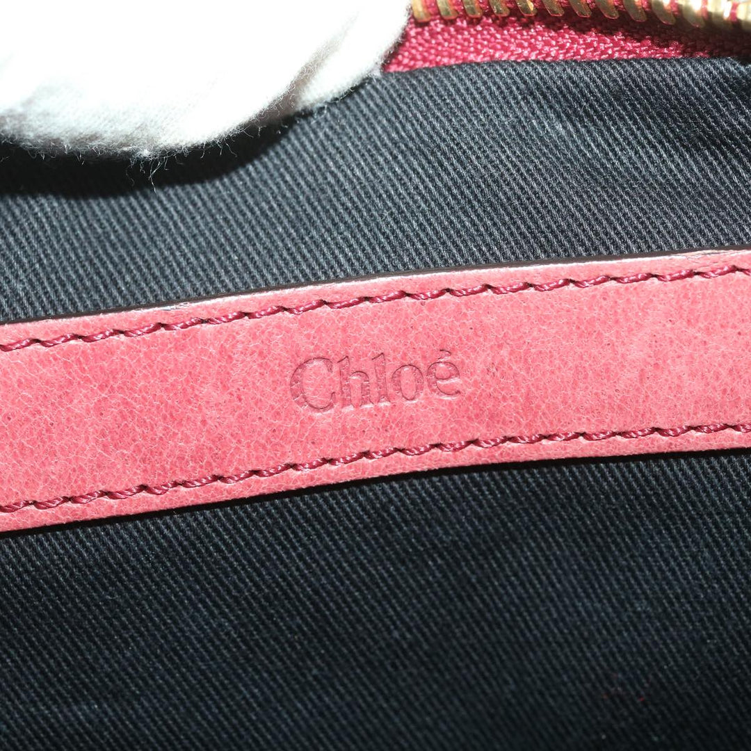 Chloe Hand Bag Leather 2way Pink 03-11-50 37841