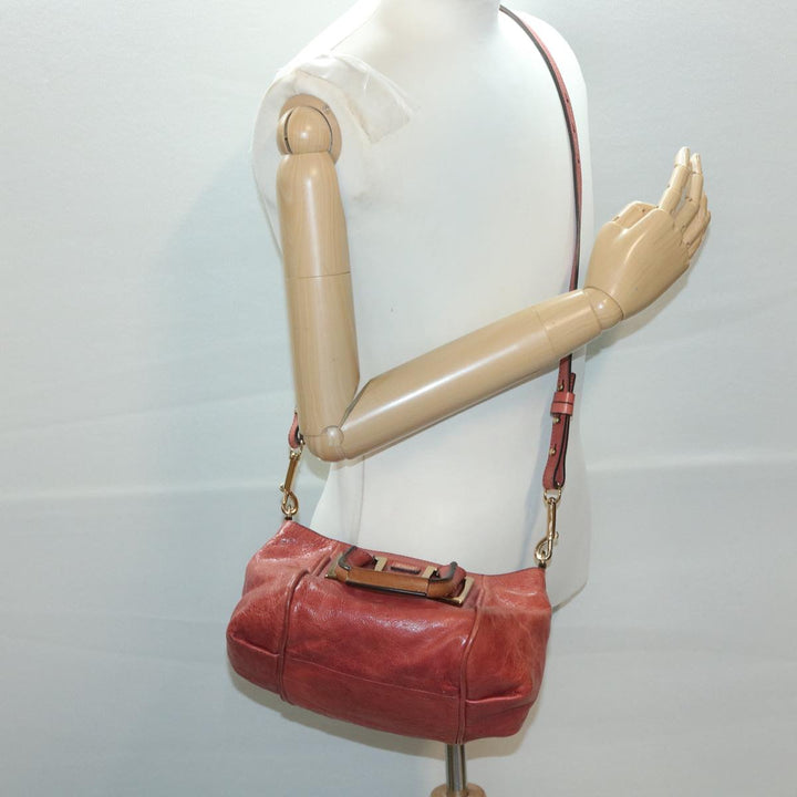 Chloe Hand Bag Leather 2way Pink 03-11-50 37841