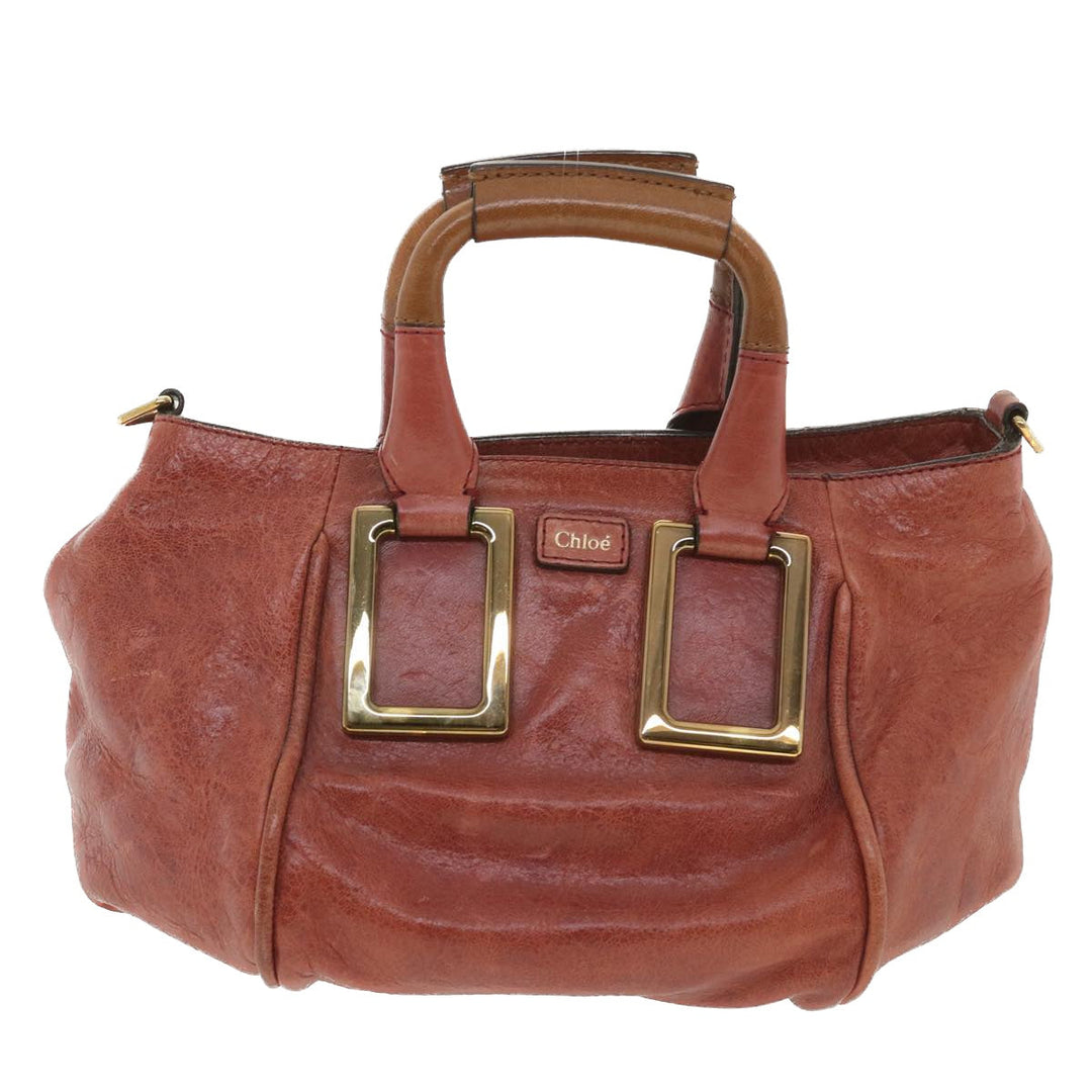 Chloe Hand Bag Leather 2way Pink 03-11-50 37841