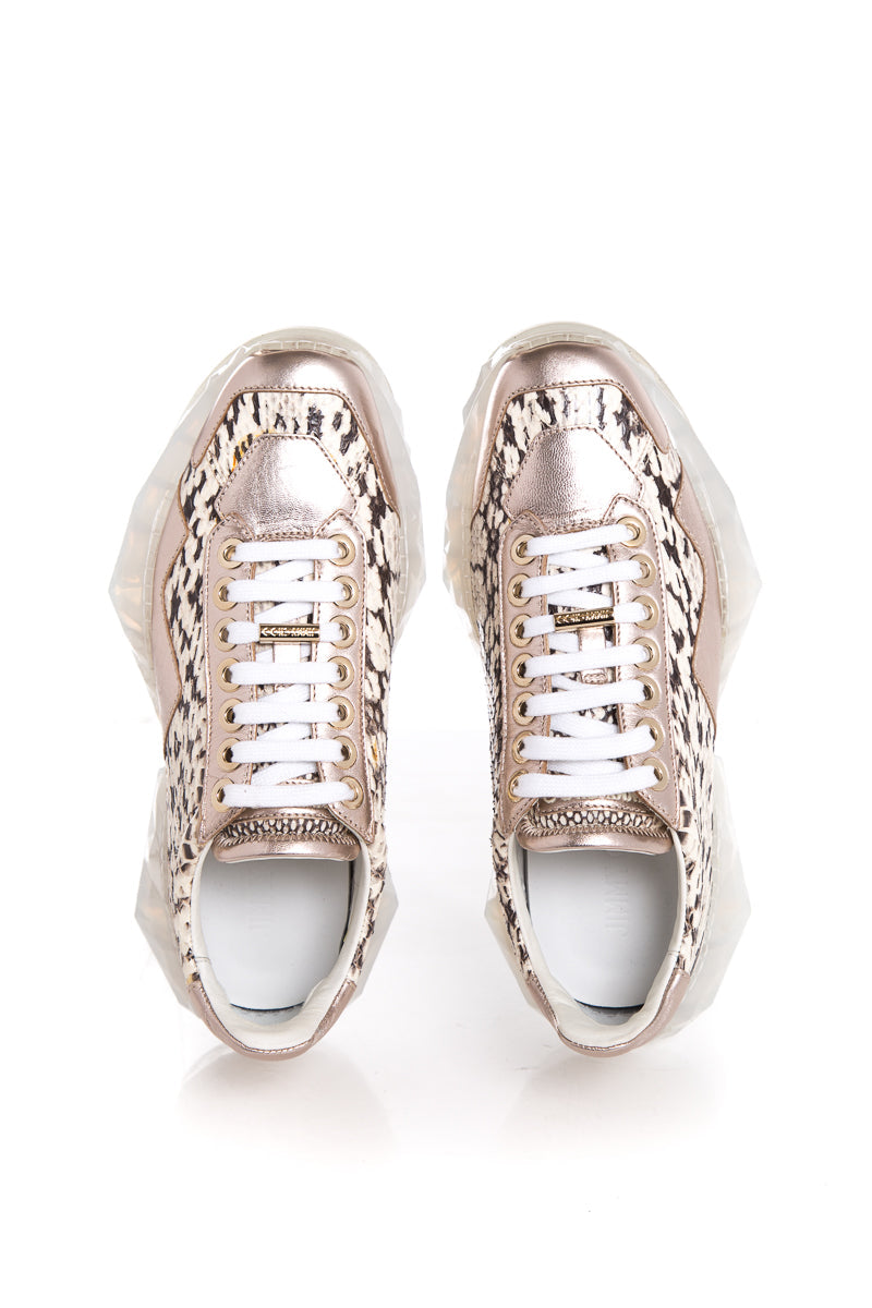 Jimmy Choo Snakeskin Sneakers SZ 37.5