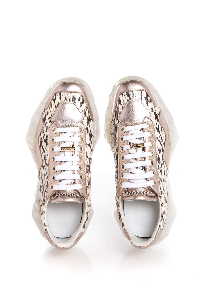 Jimmy Choo Snakeskin Sneakers SZ 37.5