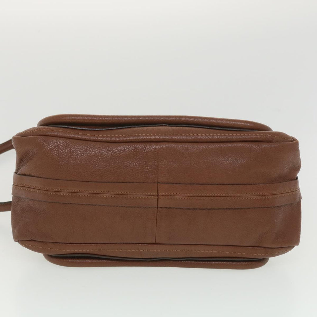 Chloe Paraty Hand Bag Leather 2way Brown 37965