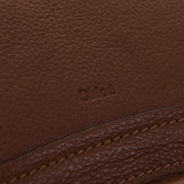 Chloe Paraty Hand Bag Leather 2way Brown 37965