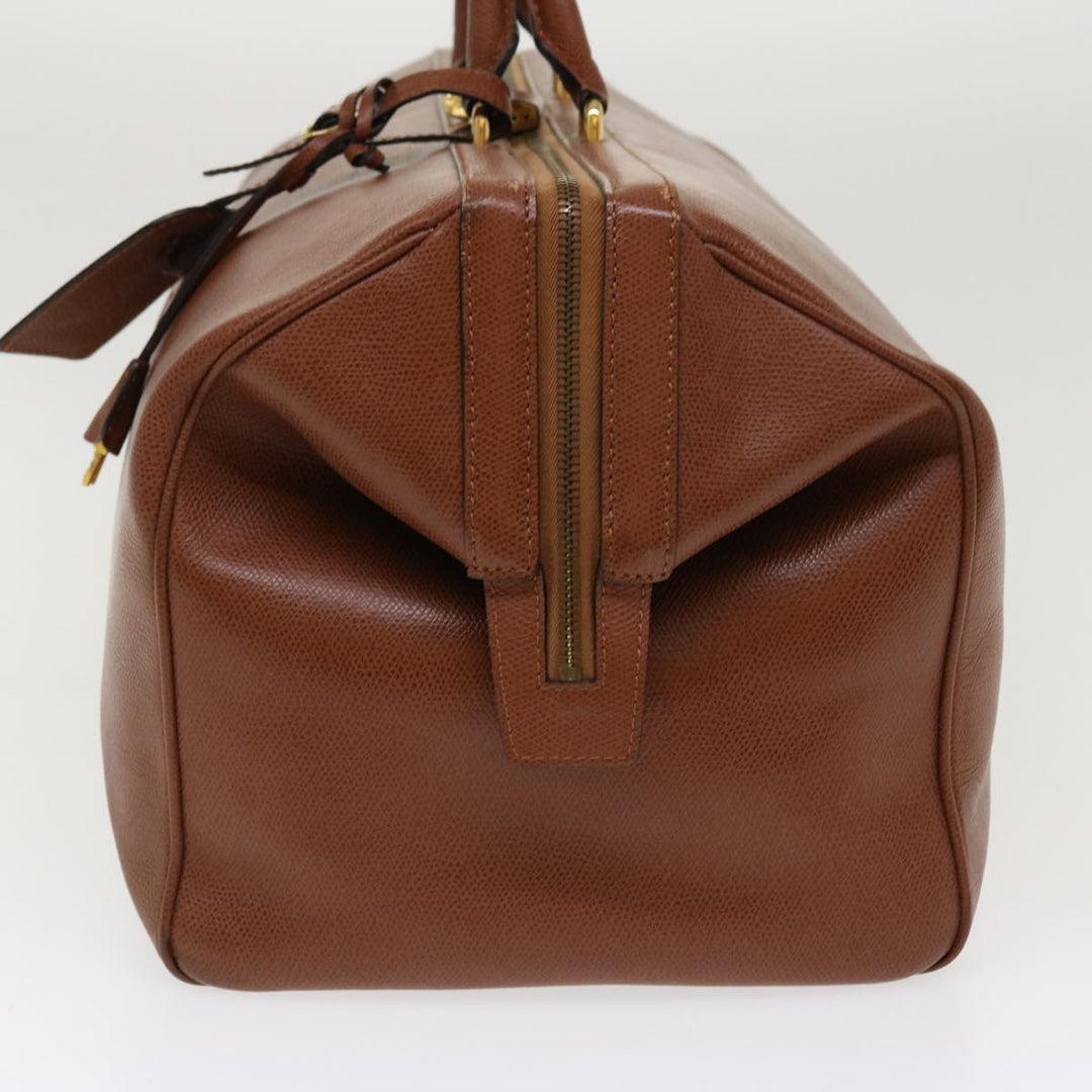 Celine Boston Bag Leather 2way Brown  37996