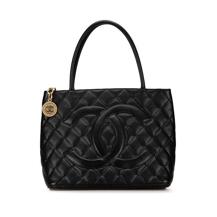 Chanel Caviar Medallion Tote Black