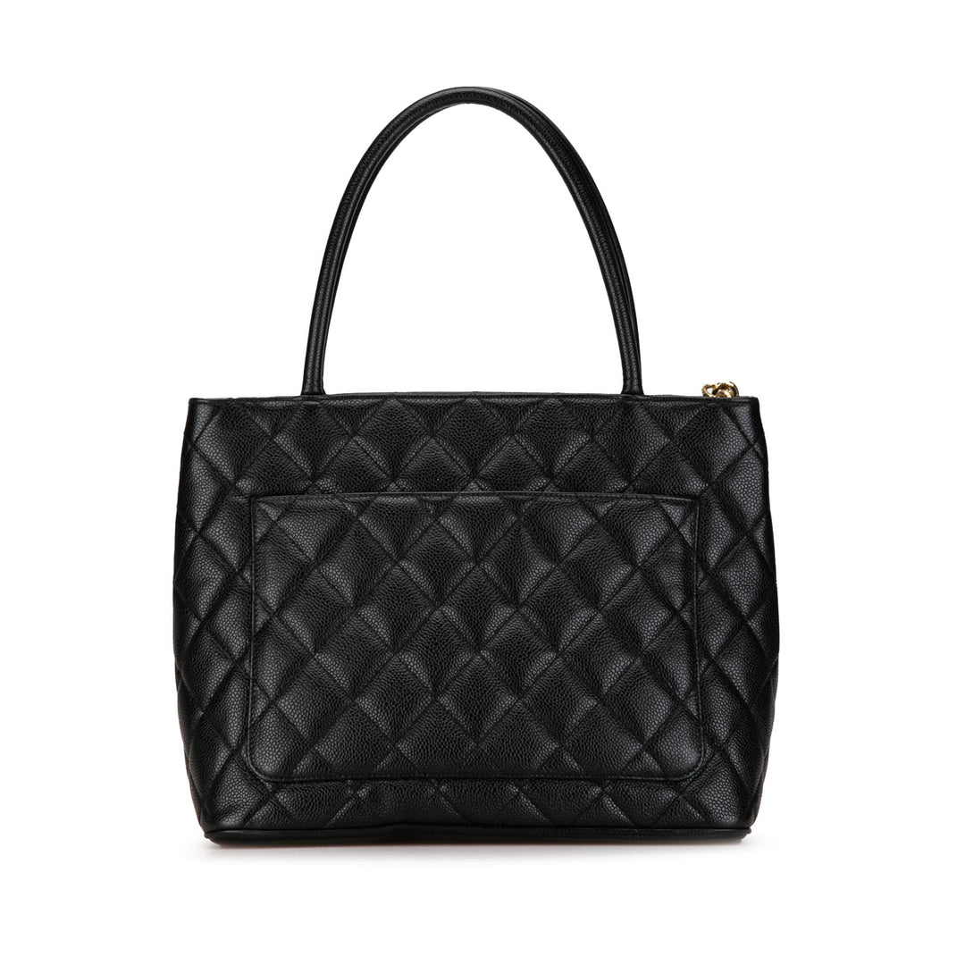 Chanel Caviar Medallion Tote Black