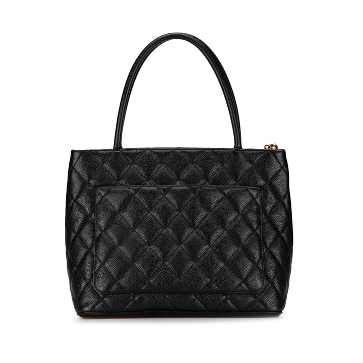 Chanel Caviar Medallion Tote Black