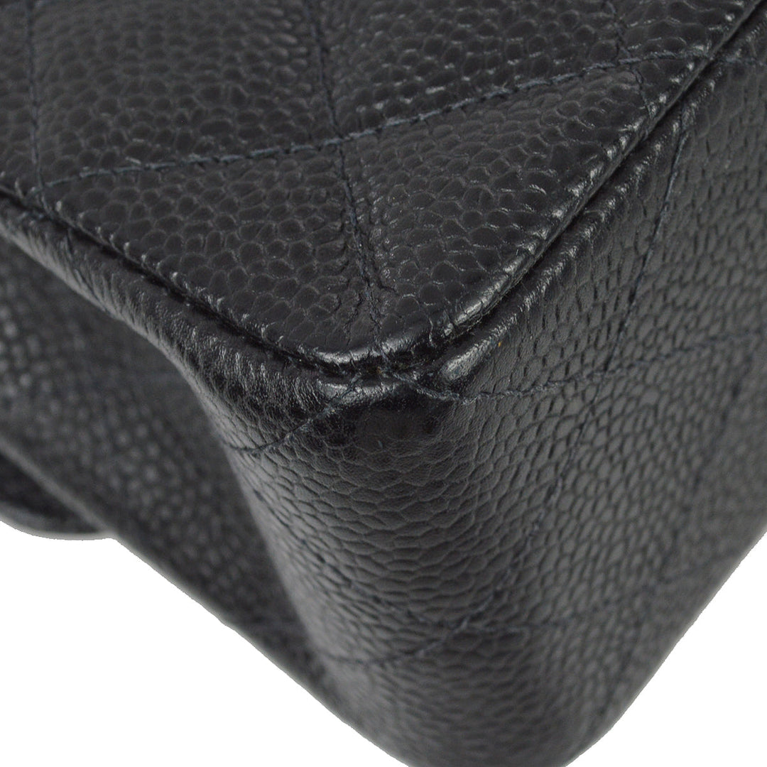 Top Quality Chanel 2000-2002 Black Caviar Small Classic Double Flap Bag