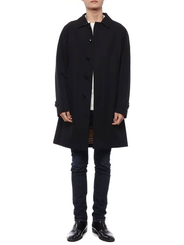 Burberry Men's Camden Cotton Gabardine Car Trench Coat Black